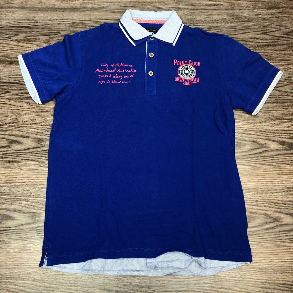 Lerros Blue Melbourne Australia Polo Shirt L
